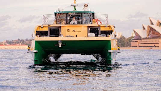 One of the new River-class ferries on Sydney Harbour.