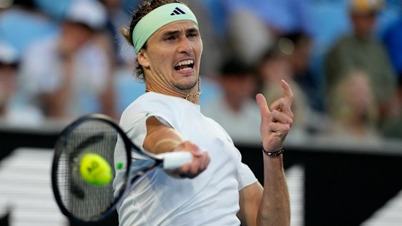 Alexander Zverev of Germany wins his fourth round match of the Australian Open.