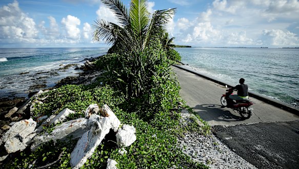Tuvalu’s capital Funafuti in November 2023.