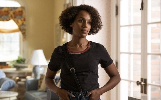 Kerry Washington plays Mia, whose experience and perspective as an African-American woman is central in the show. 