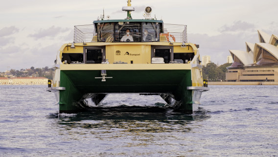 One of the new River-class ferries on Sydney Harbour.