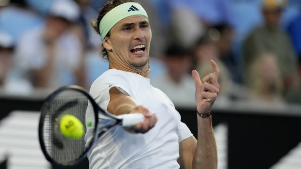 Alexander Zverev of Germany wins his fourth round match of the Australian Open.