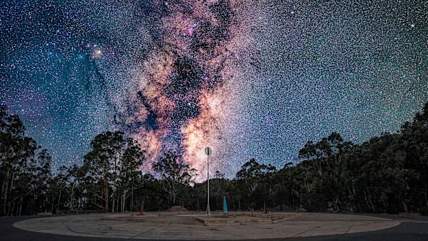 Site of the former Honeysuckle Creek Tracking Station under the Milky Way.