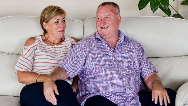 Maree and Rod Patterson are back in Launceston after Mr Patterson was stabbed during the Bourke Street terror attack.