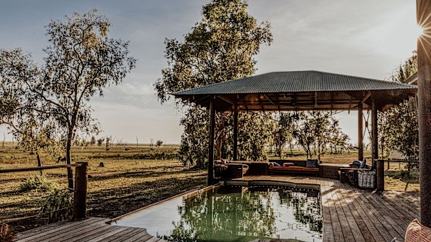 Bamurru Plains is about a three-hour drive from Darwin, on a floodplain that attracts myriad birds, water buffalo, brumbies, wallabies and dingoes.