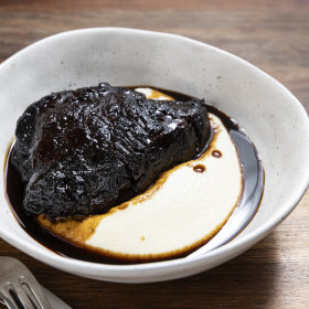 Beef cheek braised in Pedro Ximenez sherry.