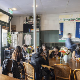 Inside Manze in North Melbourne.