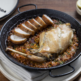 Rabbit paella.