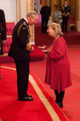 Mantel receiving her Companion of Literature medal from Prince Charles last year.