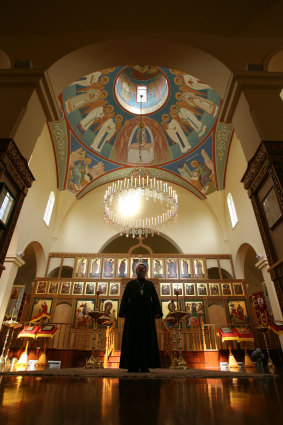 Father Nicholas Karipoff at the Russian Orthodox Church in Brunswick East