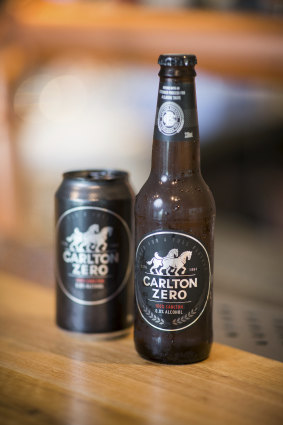 Carlton Zero is a popular alcohol-free beer order.