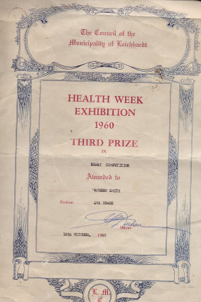 Maureen Dolle (nee Smith) won this certificate in 1960.