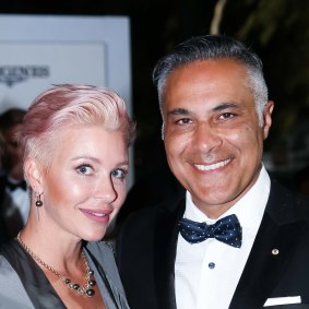 Dionnie Fahour with her former husband Ahmed Fahour.