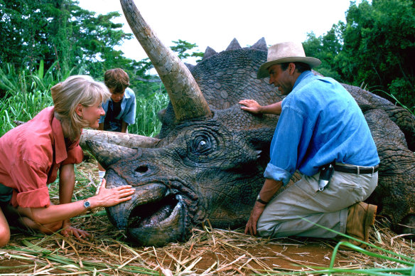 <i>Jurassic Park</i>, starring Laura Dern and Sam Neill, at one point held the record for the highest-grossing film of all time. 