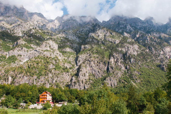 Remote shelter in the Valbona Valley.