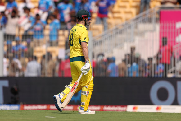 Mitch Marsh after being dismissed.