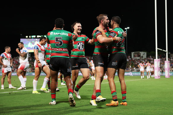 The Rabbitohs had a strong second half to claim the victory over the Dragons at Kogarah on Saturday night.