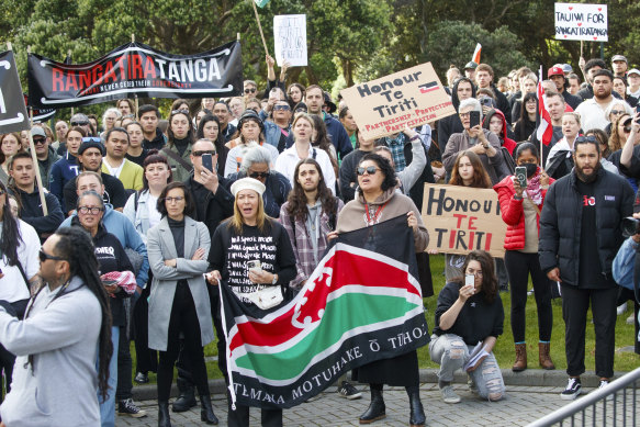 Demonstrations took place across the country against the new government’s Indigenous policies.