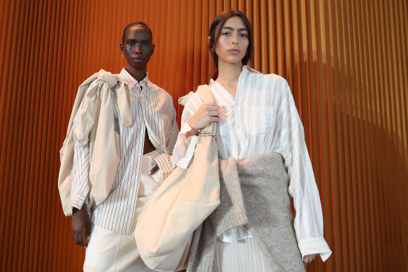 Backstage at Blanca’s show at Carriageworks in Sydney on Thursday.