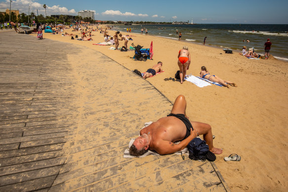 St Kilda has its unique charms, including its beach. 