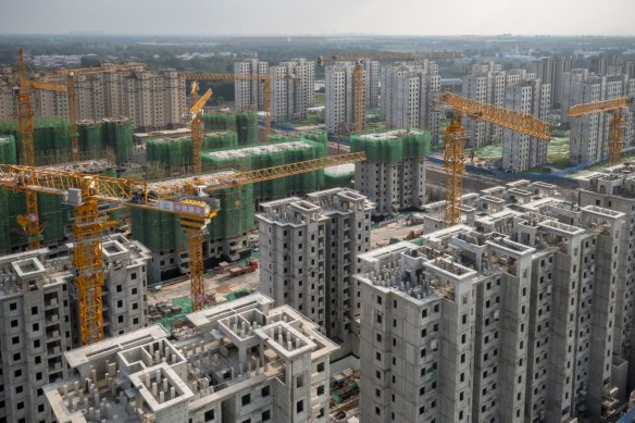 There is a massive inventory of unsold and uncompleted projects in China.