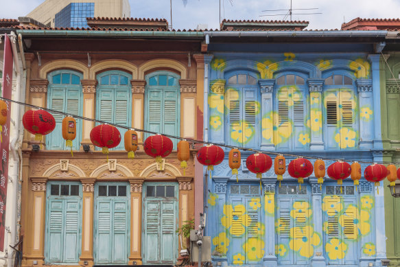 Echoes of old Singapore can be seen in colourful preserved residences in Chinatown.
