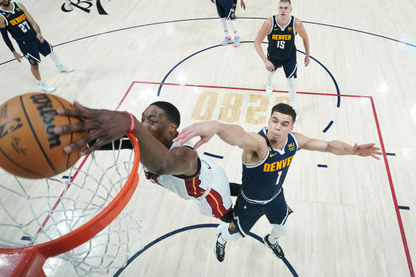 Bam Adebayo dunks.