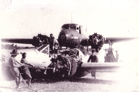 A German air raid in May 1944 destroyed many of 451 Squadron’s planes, but a mammoth effort from RAAF ground crew meant all but two of its Spitfires were serviceable by the next afternoon.