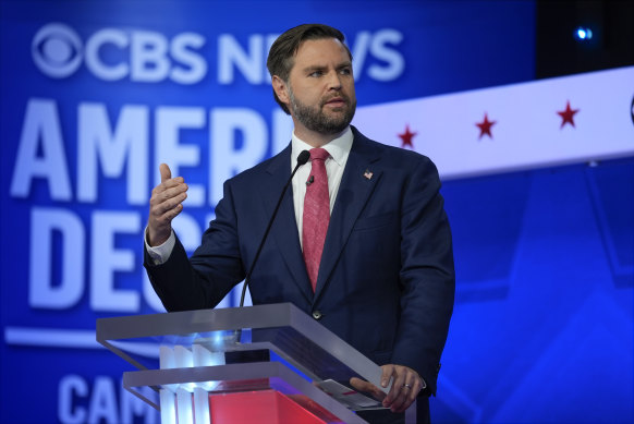 J.D. Vance during the debate.