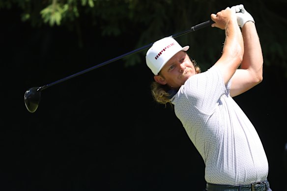 Australia’s Cam Smith off the tee at the PGA Championship on Saturday in Pennsylvania.