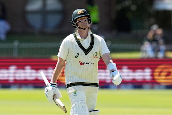 Steve Smith during the second Test.