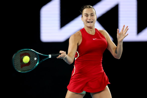 Aryna Sabalenka cruised through the first round in straight sets.