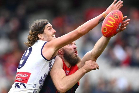 Luke Jackson came up against his former skipper Max Gawn.