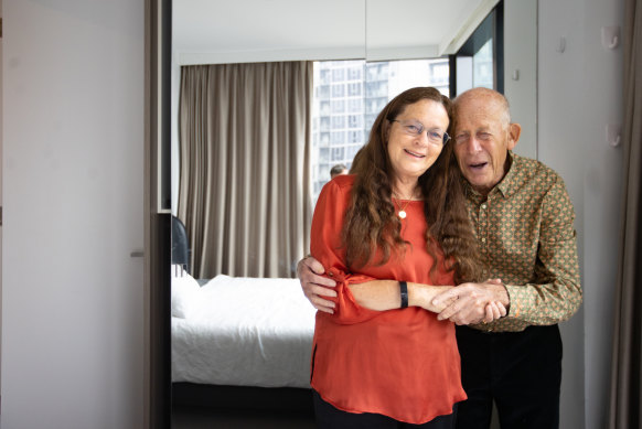 Louise and David Helfgott. “Even though I’m much younger, I’ve often had to be the big sister,” Louise says.  
