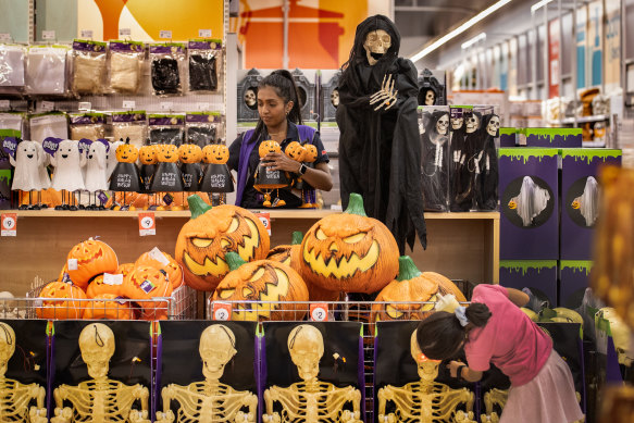 Halloween stock in Kmart. 
