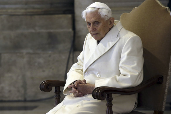 Pope Emeritus Benedict XVI  in 2015.