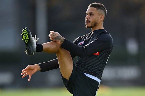 Bobby Hill at Collingwood training recently.