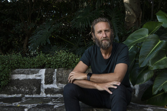 Merivale owner Justin Hemmes at his historic Vaucluse home, The Hermitage.  