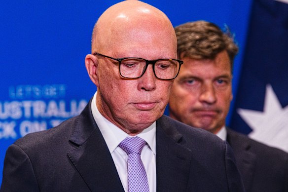 Peter Dutton and Taylor during the 2025 election campaign.