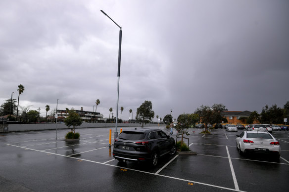 The car park at Bentleigh train station in the City of Glen Eira which is a source of dispute between the Morrison government and the local council. 