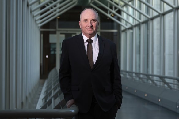 Portrait of Shadow Minister for Veterans’ Affairs Barnaby Joyce, at Parliament House in Canberra.