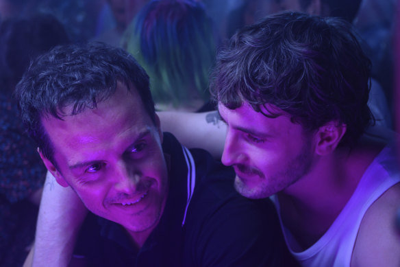 Andrew Scott (left), and Paul Mescal, as Harry, find solace in one another in All of Us Strangers.