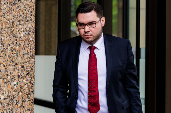 Bruce Lehrmann leaves the Federal Court on Friday.