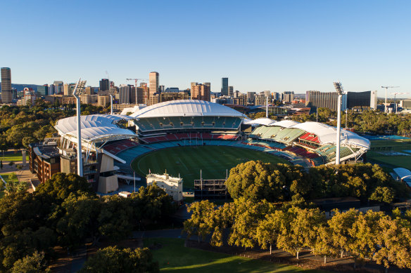 A new South Australian record for a football crowd is likely to be set at Adelaide Oval on Friday night.