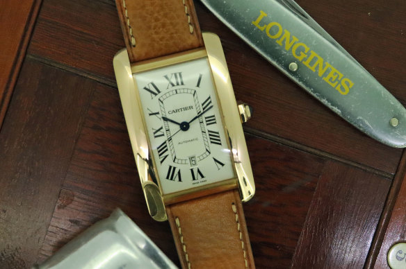 A Cartier dress watch circa 1999 valued at $14,900.