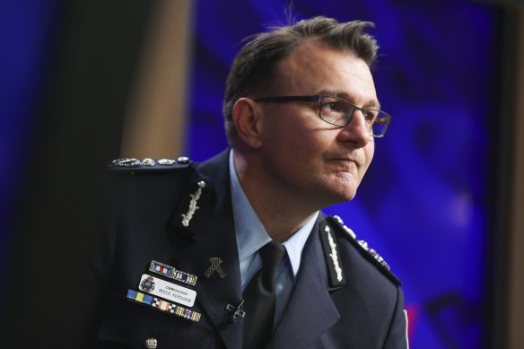 The Australian Federal Police needed to press the green light on raids in Australia because of laws in the US, Commissioner Reece Kershaw said.