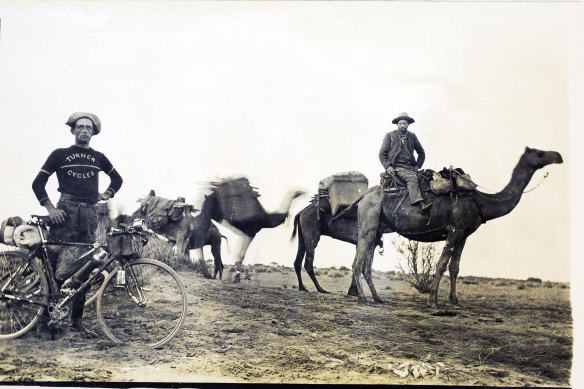 Jack Fahey came across a cameleer on his epic journey through central Australia.