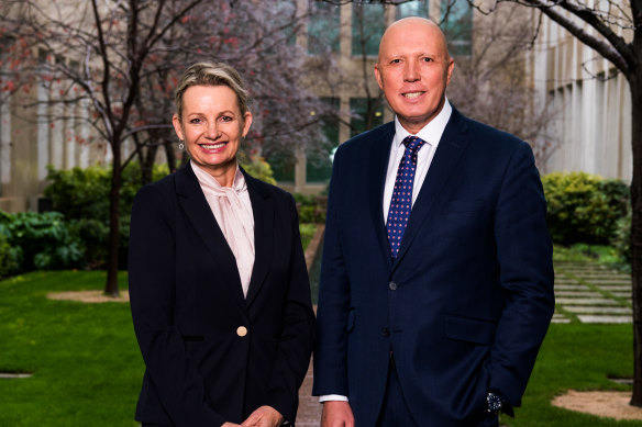 New Liberal leadership team of Peter Dutton and Sussan Ley.