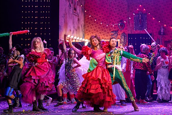 The Opera Australia dancers provide colour and movement.