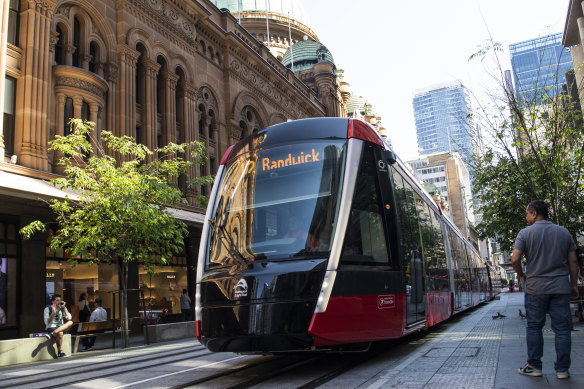 Trams are due to begin carrying passengers along George Street in early December.